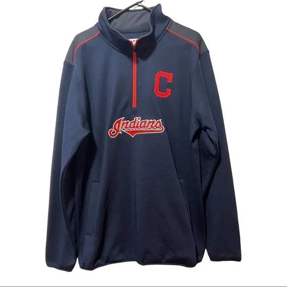 Cleveland Indian‘s Blue Jacket Pullover L - Picture 1 of 4